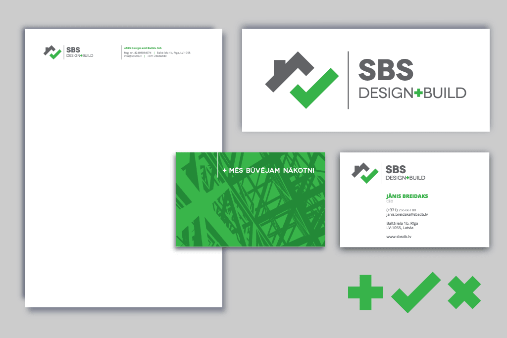 SBS Design vizuālā identitāte